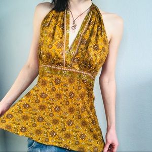 OBO Real  Boho Silk  Sleeveless Top Indian
